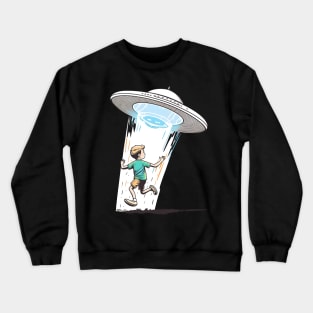 I Want to Be Leaving - Ride on a flying saucer Crewneck Sweatshirt